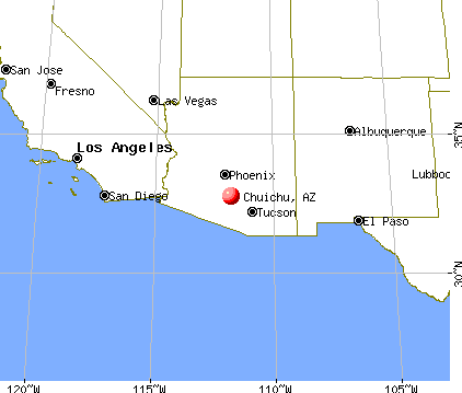 Chuichu, Arizona map
