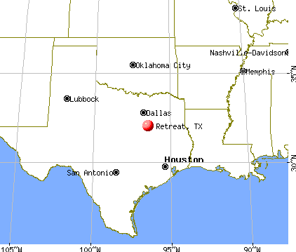 Retreat, Texas map