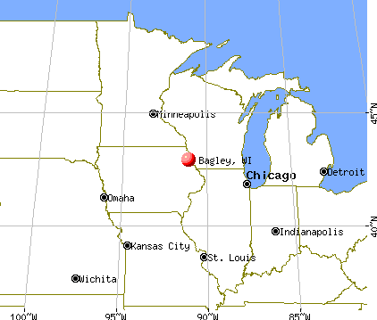Bagley, Wisconsin map