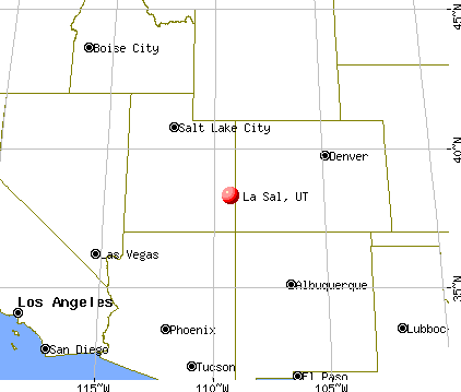 La Sal, Utah map