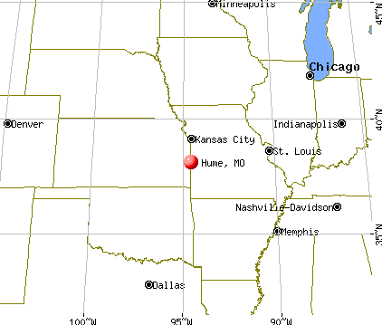 Hume, Missouri map
