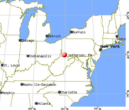 Jefferson, Pennsylvania map