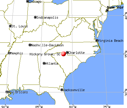 Hickory Grove, South Carolina map