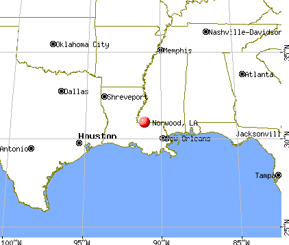 Norwood, Louisiana map