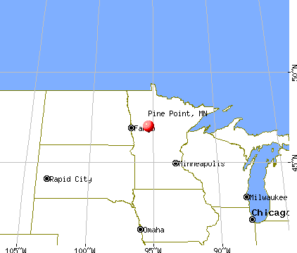 Pine Point, Minnesota map