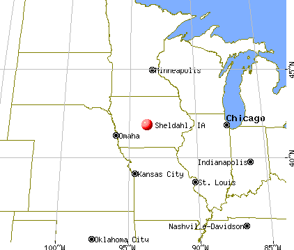 Sheldahl, Iowa map