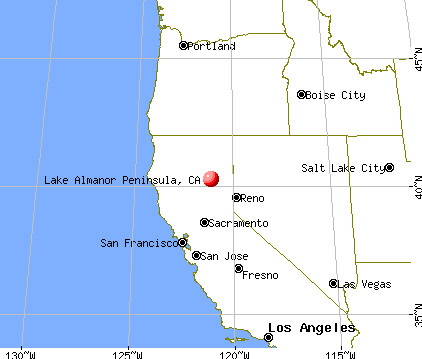 Lake Almanor Peninsula, California map