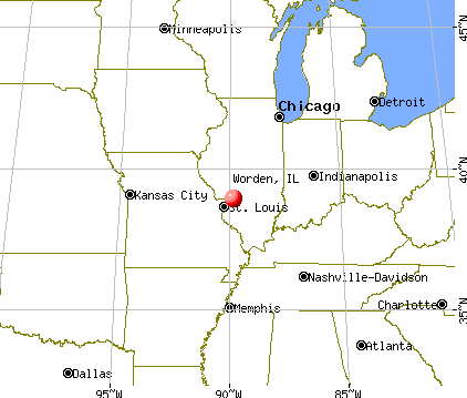 Worden, Illinois map