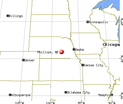 Phillips, Nebraska map