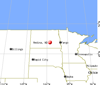 Medina, North Dakota map