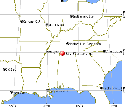 St. Florian, Alabama map