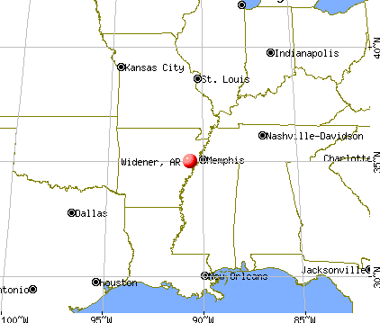 Widener, Arkansas map