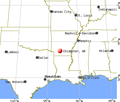 Chidester, Arkansas map