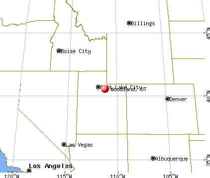 Woodland, Utah map
