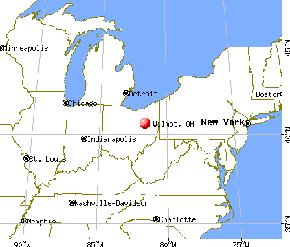 Wilmot, Ohio map