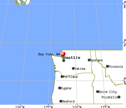 Bay View, Washington map
