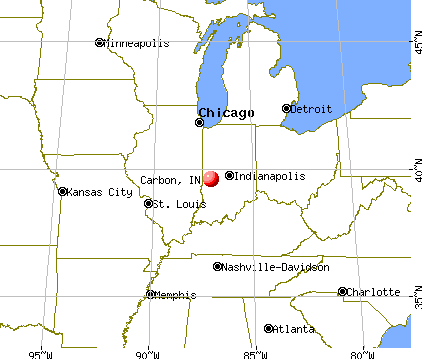 Carbon, Indiana map