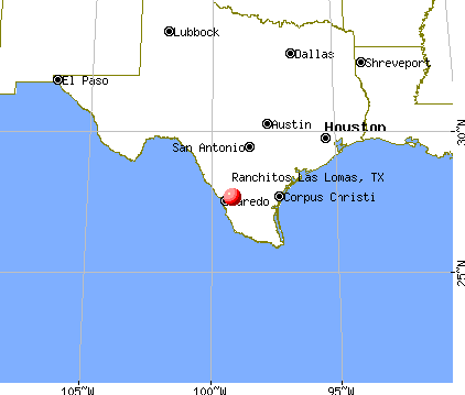 Ranchitos Las Lomas, Texas map