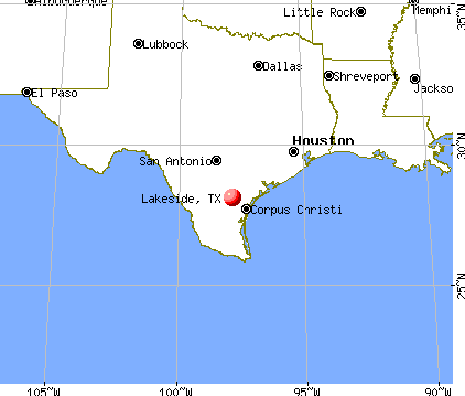 Lakeside, Texas map