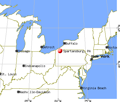 Spartansburg, Pennsylvania map