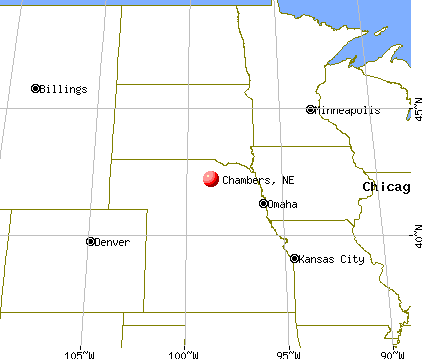 Chambers, Nebraska map