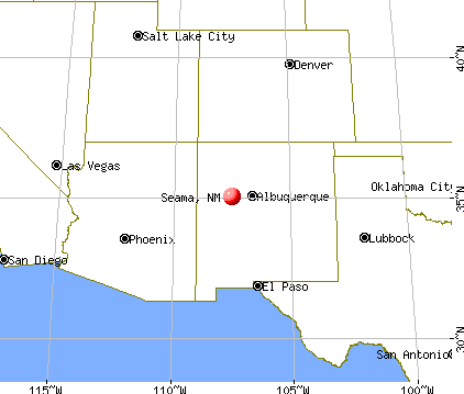 Seama, New Mexico map