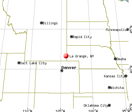 La Grange, Wyoming map