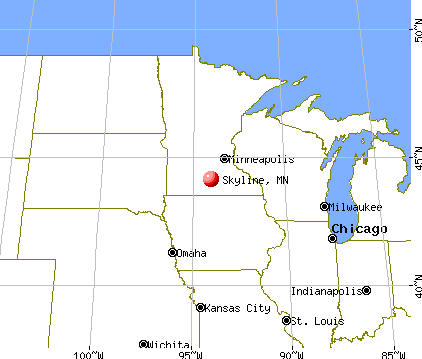 Skyline, Minnesota map