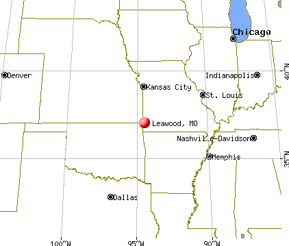 Leawood, Missouri map
