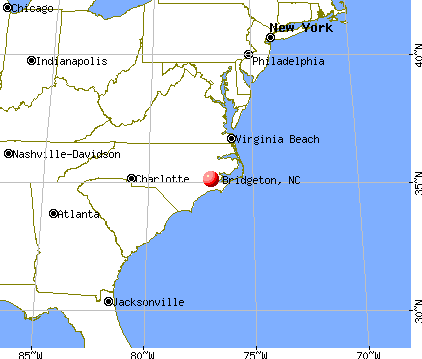 Bridgeton, North Carolina map
