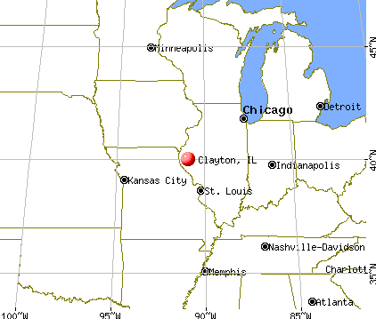 Clayton, Illinois map