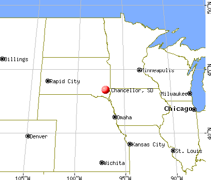 Chancellor, South Dakota map