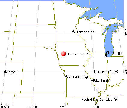 Westside, Iowa map