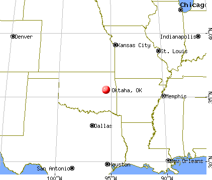 Oktaha, Oklahoma map
