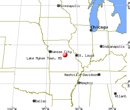 Lake Mykee Town, Missouri map
