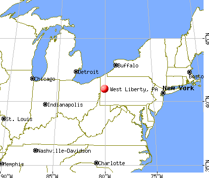 West Liberty, Pennsylvania map