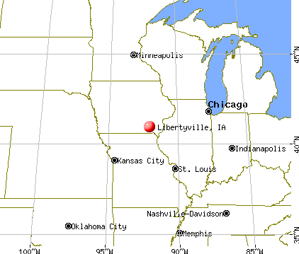Libertyville, Iowa map