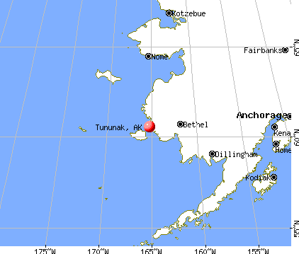 Tununak, Alaska map