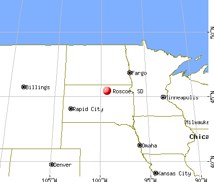 Roscoe, South Dakota map