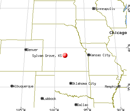 Sylvan Grove, Kansas map