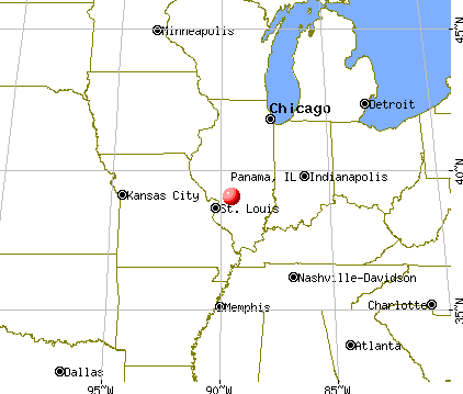 Panama, Illinois map