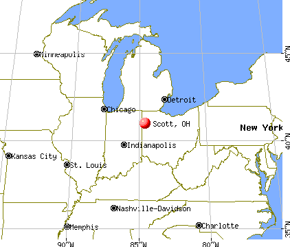 Scott, Ohio map