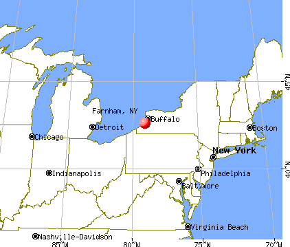 Farnham, New York map