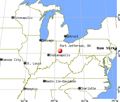 Port Jefferson, Ohio map