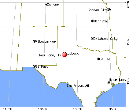 New Home, Texas map
