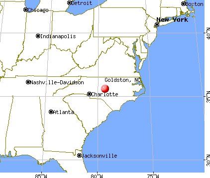 Goldston, North Carolina map