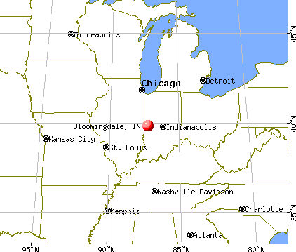 Bloomingdale, Indiana map