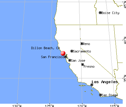 Dillon Beach, California map