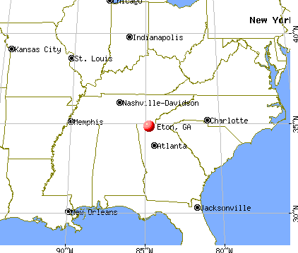 Eton, Georgia map