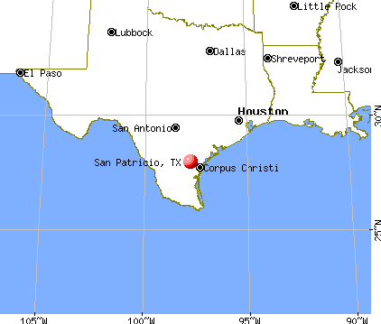 San Patricio, Texas map
